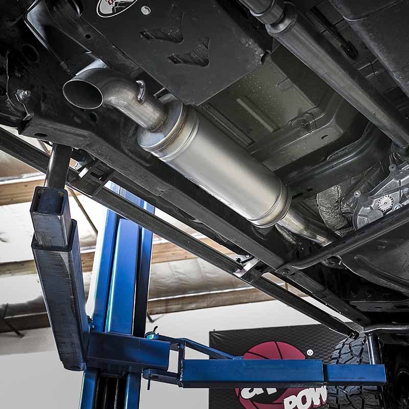 aFe Power | ROCK BASHER 2-1/2 IN to 3 IN 409 Stainless Steel Cat-Back Exhaust System - Wrangler (JK) 3.6L / 3.8L 2007-2018