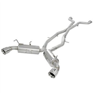aFe Power | Takeda 2-1/2 IN 304 Stainless Steel Cat-Back Exhaust System w/Dual Polished Tip - 370Z 3.7L 2009-2020