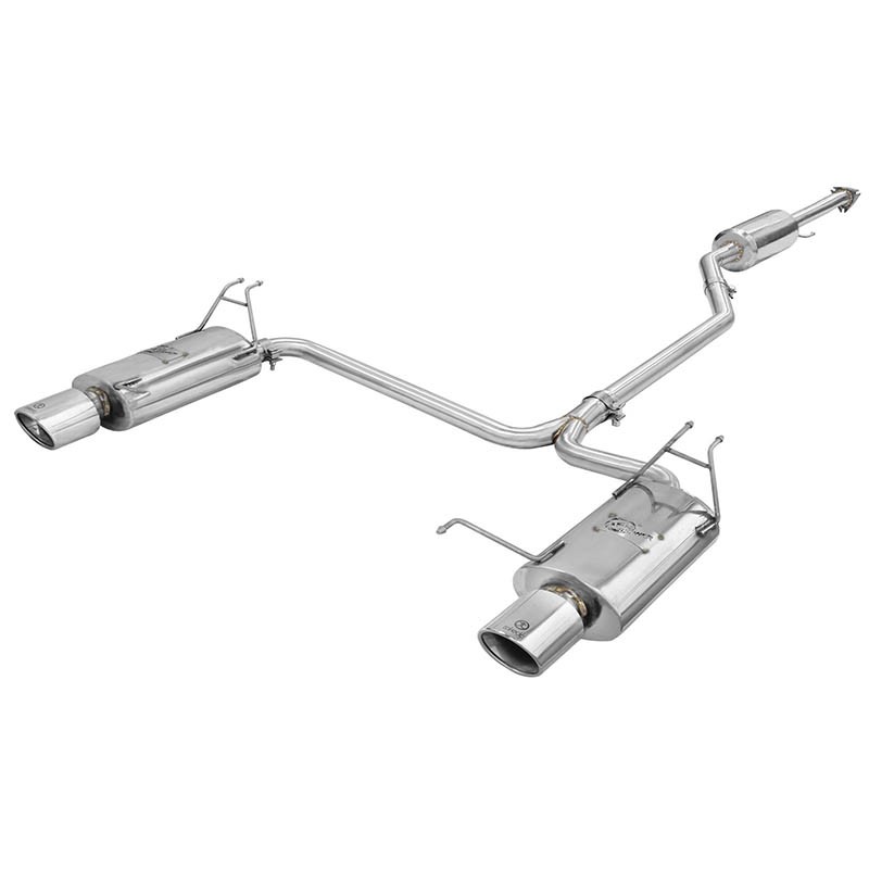 aFe Power | Takeda 2-1/4 IN to 2 IN 304 Stainless Steel Cat-Back Exhaust w/Polished Tips - Accord 3.5L 2008-2012
