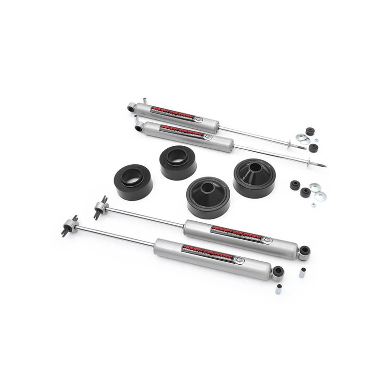 Rough Country | Lift Kit-Suspension w/Shock - Wrangler (JK) / Wrangler (JL) 3.6L / 3.8L 2007-2018