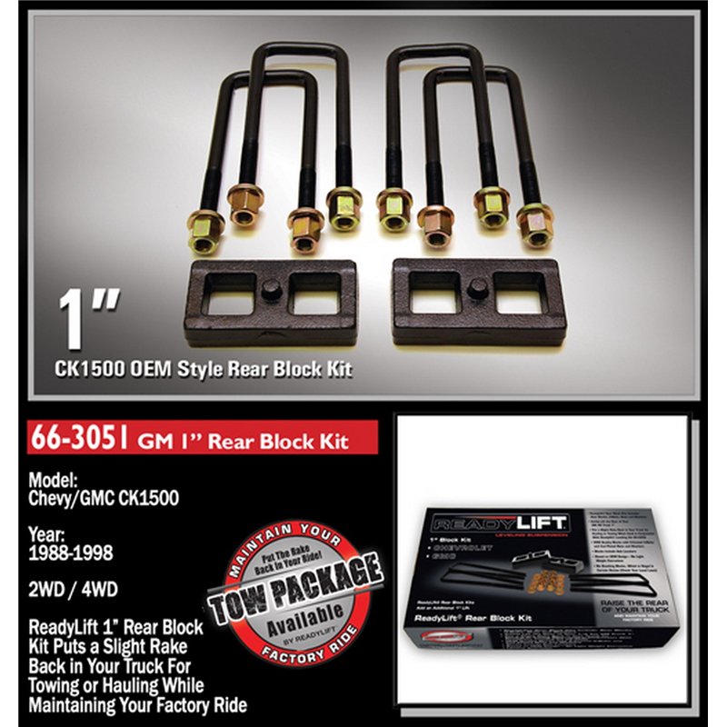 ReadyLIFT | Rear Block Kit - Silverado / Sierra 2500 HD / Classic / 3500 HD 2007-2010