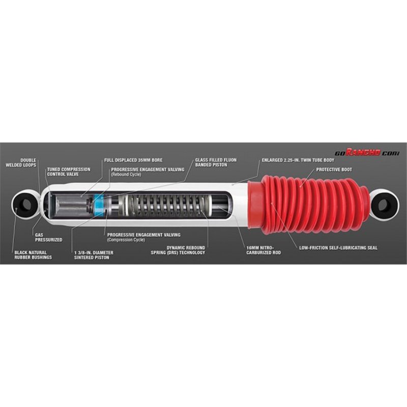 Rancho | Shock Absorber - Wrangler (JL) 2.0T / 3.0L / 3.6L 2018-2024