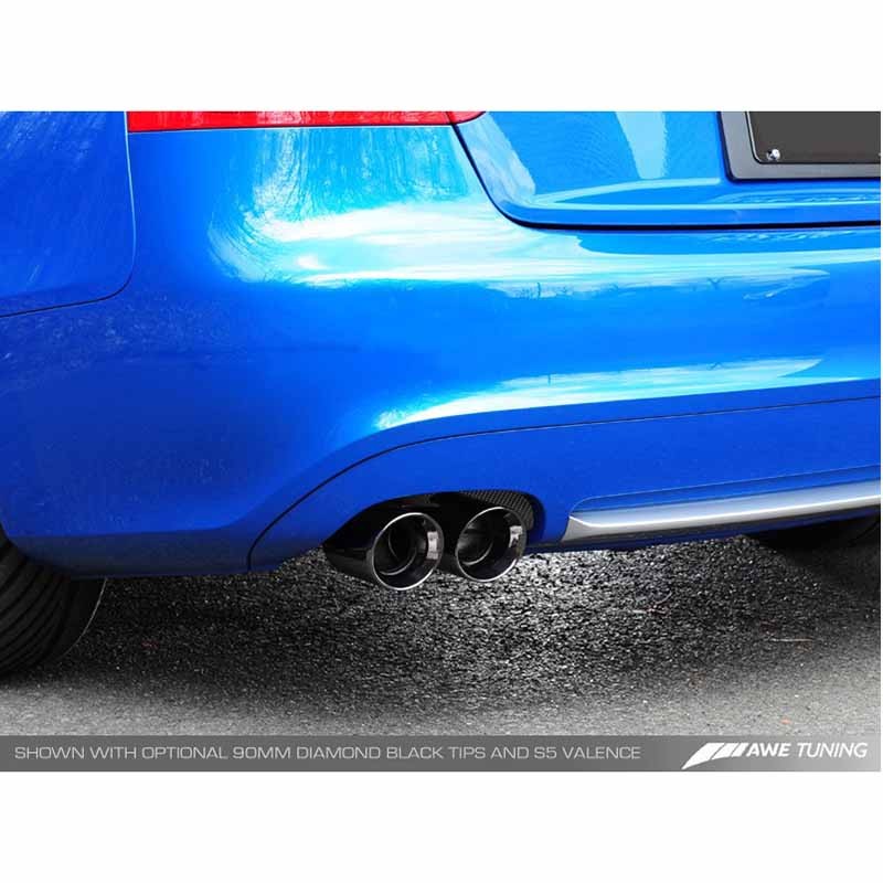 AWE Tuning | Touring Cat-Back Exhaust (Single Twin Black Tips) - A5 Quattro 2.0T 2010-2017