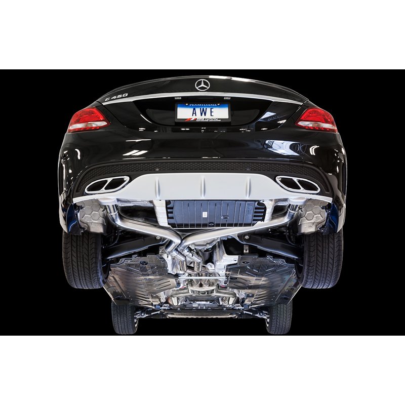 AWE Tuning | Track Cat-Back Exhaust - C400 / C43 AMG / C450 AMG 3.0T 2015-2023