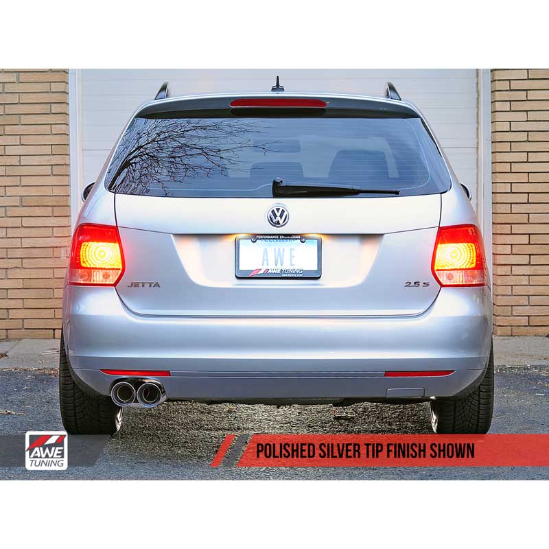 AWE Tuning | Track Cat-Back Exhaust Chrome Tips - Jetta 2.5L 2005-2014