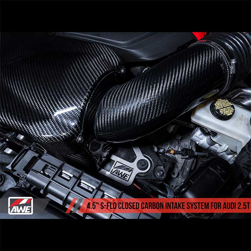 AWE Tuning | 4.5in S-FLO Closed Carbon Air Intake - RS3 / TT RS Quattro 2.5T 2017-2022