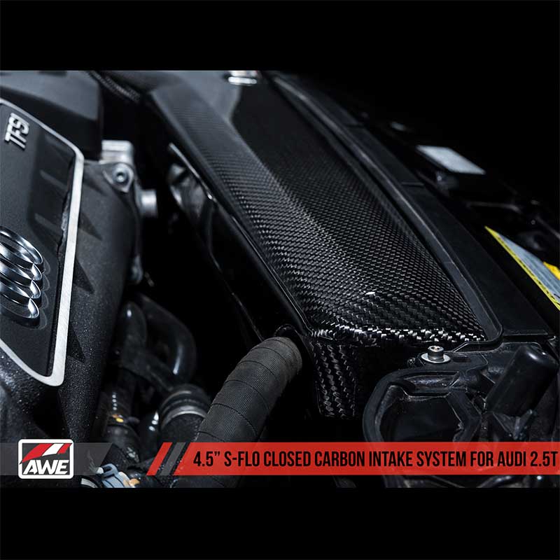 AWE Tuning | 4.5in S-FLO Closed Carbon Air Intake - RS3 / TT RS Quattro 2.5T 2017-2022