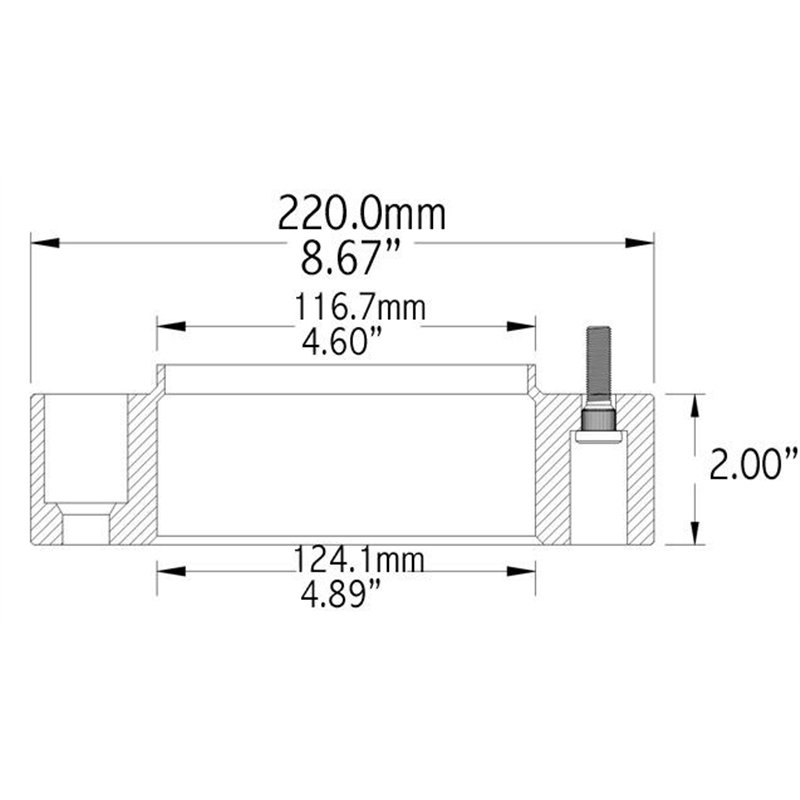 COYOTE | Wheel Adapter 50.8mm / 124.9mm to 116.7mm / 8x170 to 8x165.1 / 14x1.5
