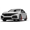 RallyArmor | Red UR Mud Flap White Logo - Civic Hatch EX / EX-L / LX 2017-2021