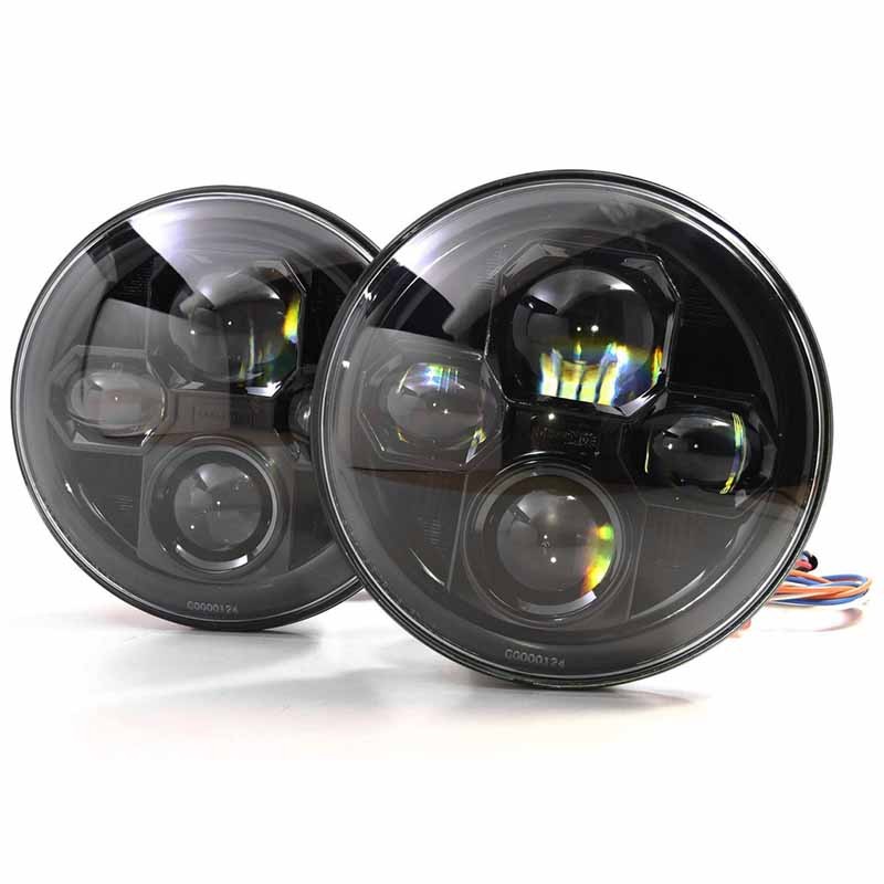 Morimoto | Sealed Beam: Sealed7 2.0 (Black) (7in Round) - Wrangler 2007-2016