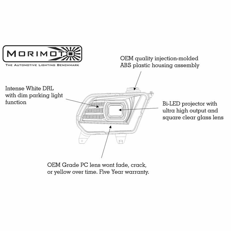 Morimoto | XB LED Heads: (Pair) - Mustang 2010-2012 (w/o OEM HIDs)