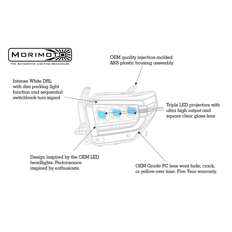 Morimoto | XB LED Heads: (Pair / ASM) (Gen 2) - Tundra 2014-2021
