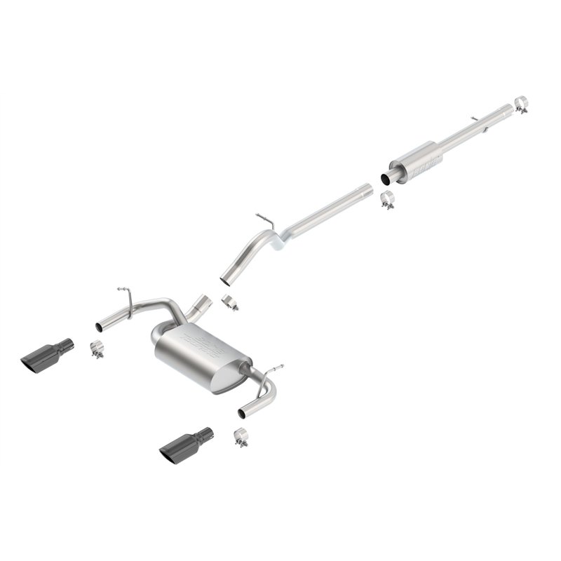 BORLA | Touring Cat-Back™ Exhaust System - Wrangler (JK) 3.6L 2012-2018