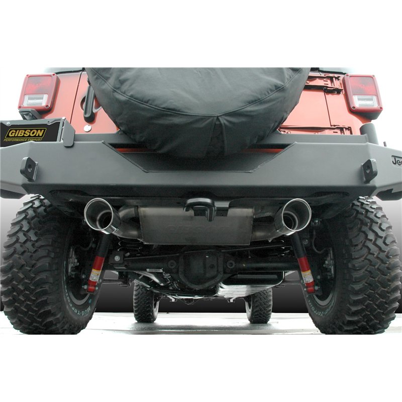 Gibson | Cat-Back Dual Split Exhaust Aluminized - Wrangler (JK) 3.6L / 3.8L 2007-2017