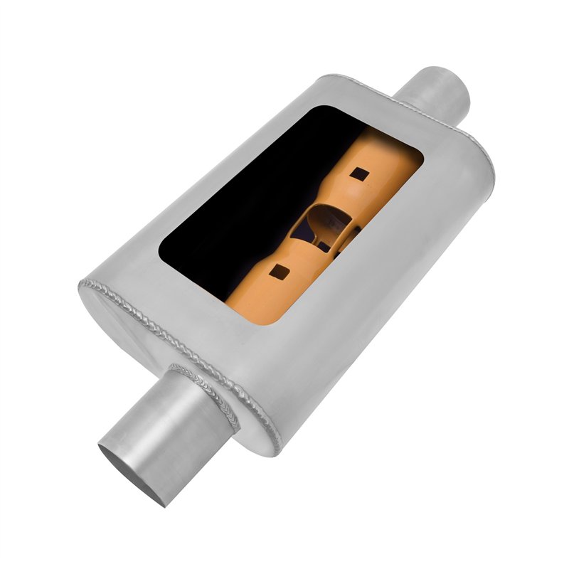 Gibson | MWA Offset/Center Oval Muffler Stainless