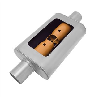 Gibson | MWA Center/Center Oval Muffler Stainless