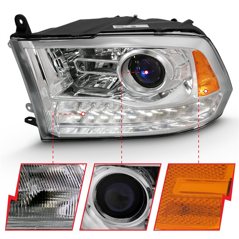 ANZO | Projector Headlight Set w/Halo - Ram 1500 / Classic / 2500 / 3500 2009-2023