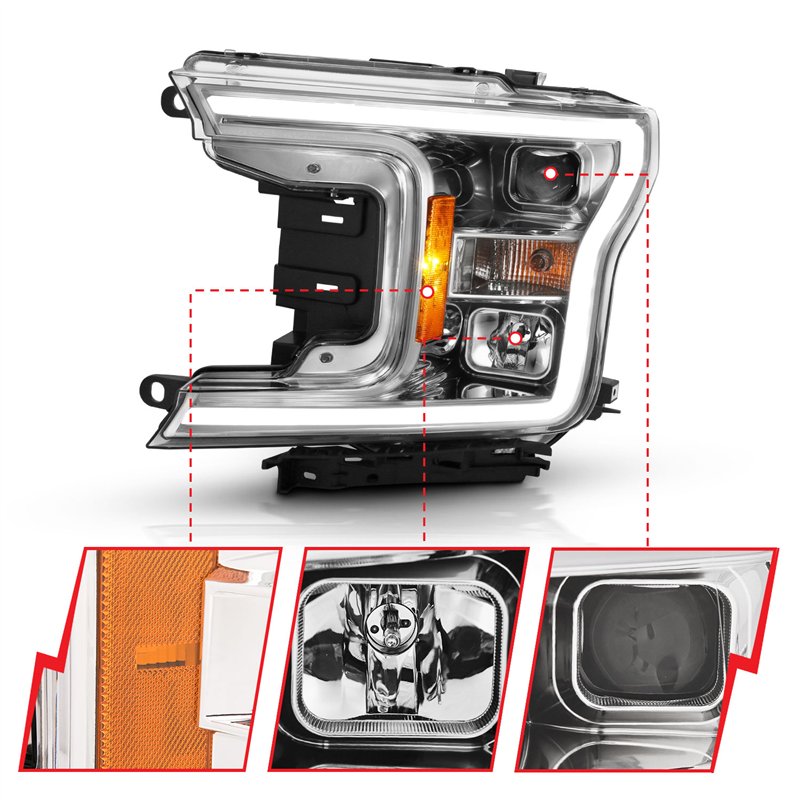 ANZO | Projector Headlight Set w/Halo - F-150 2018-2020