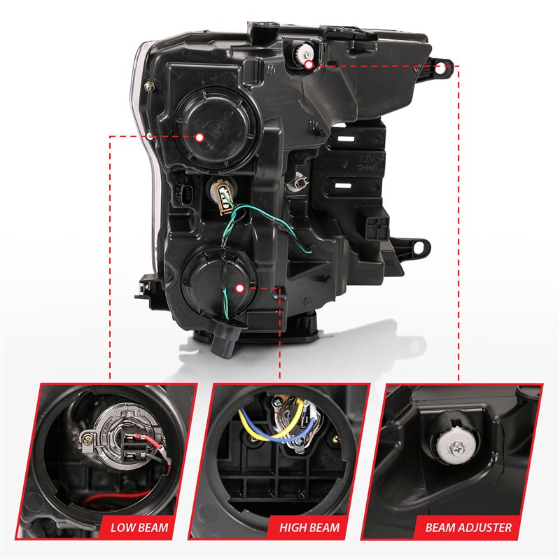ANZO | Projector Headlight Set w/Halo - F-150 2018-2020