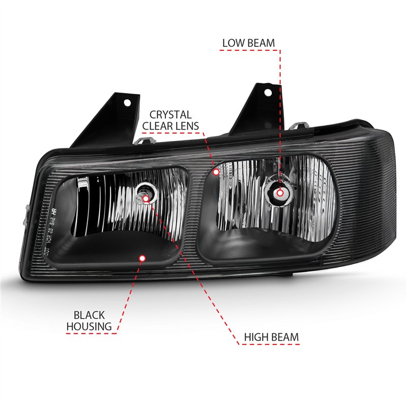 ANZO | Crystal Headlight Set - Chevrolet / GMC 2008-2017