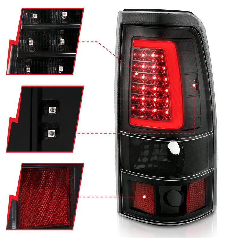 ANZO | Tail Light Assembly - Chevrolet / GMC 2000-2007