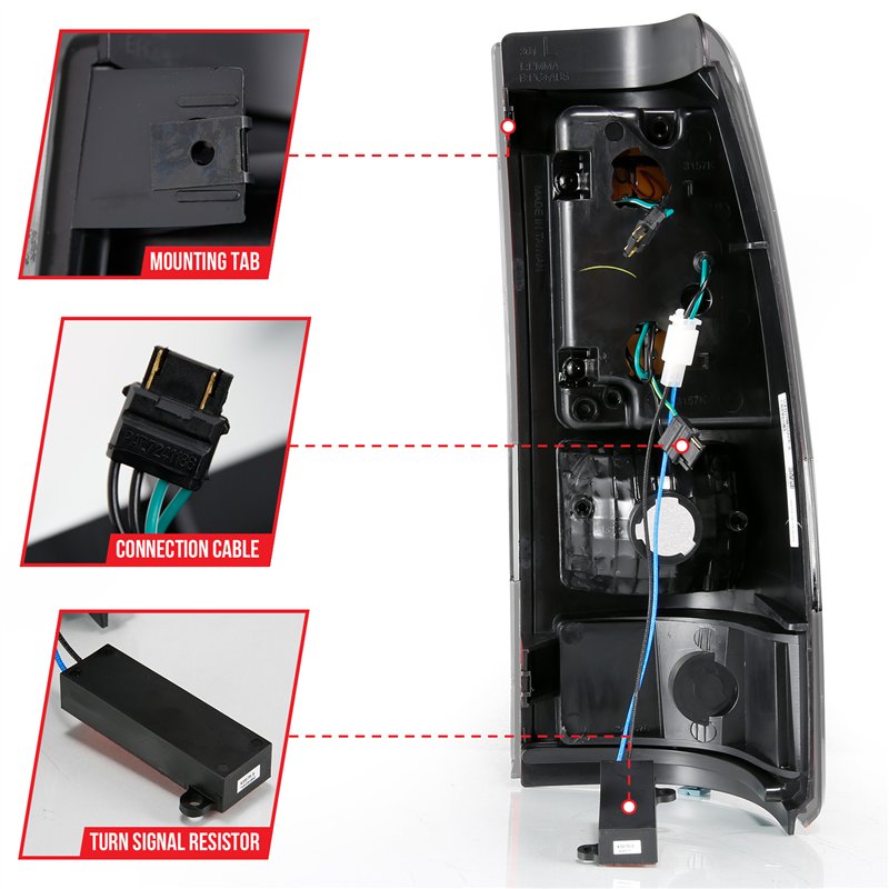 ANZO | Tail Light Assembly - Chevrolet / GMC 2000-2007
