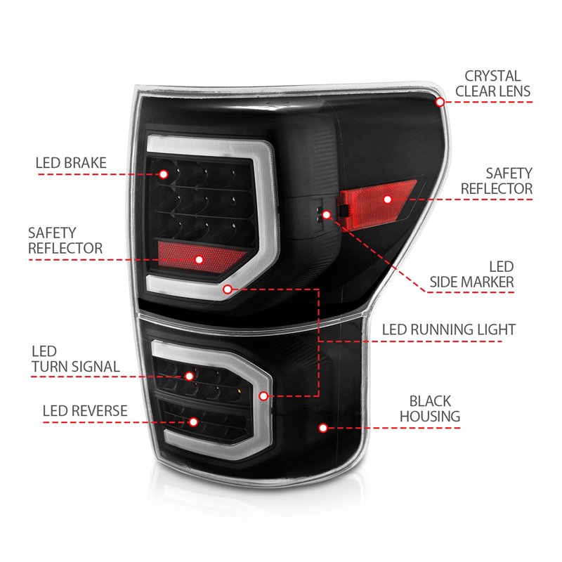 ANZO | Tail Light Assembly - Tundra 2007-2013