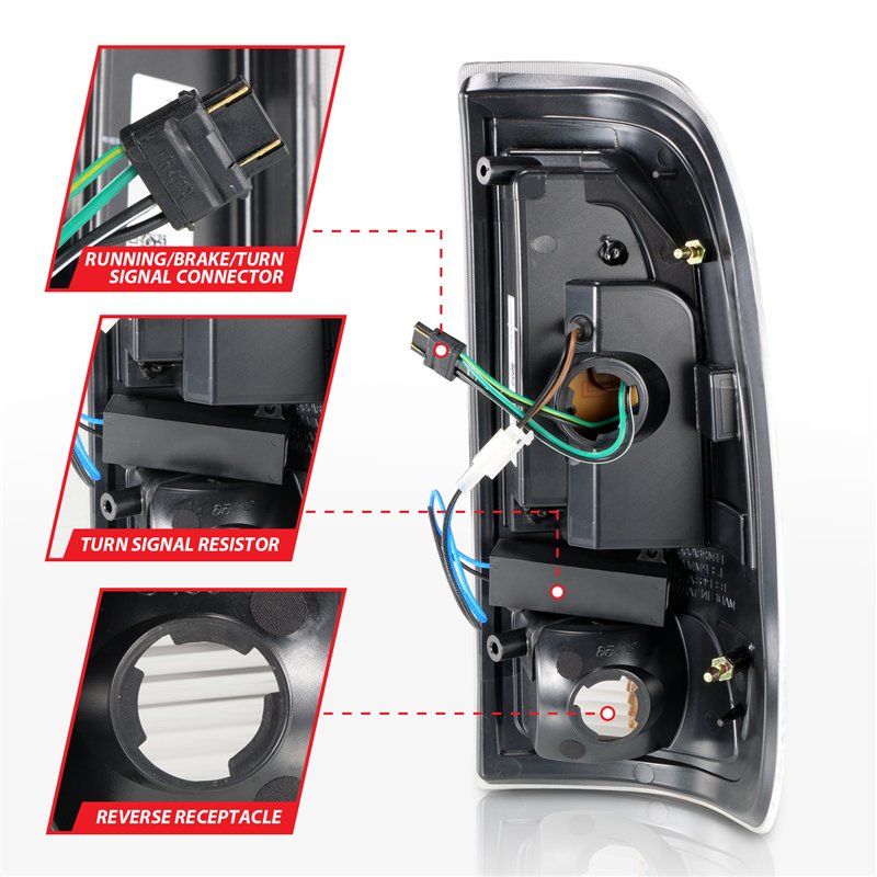 ANZO | Tail Light Assembly - F-150 / F-250 / F-350 2000-2007