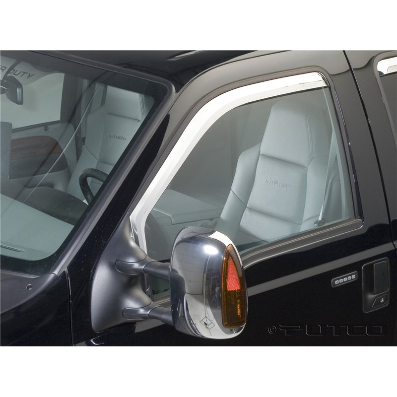 Putco | Element Chrome Window Visor In Channel - Excursion / F-250 / F-350 2000-2016