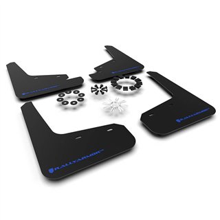RallyArmor | Black UR Mud Flap Blue Logo - Tesla Model Y 2020-2026