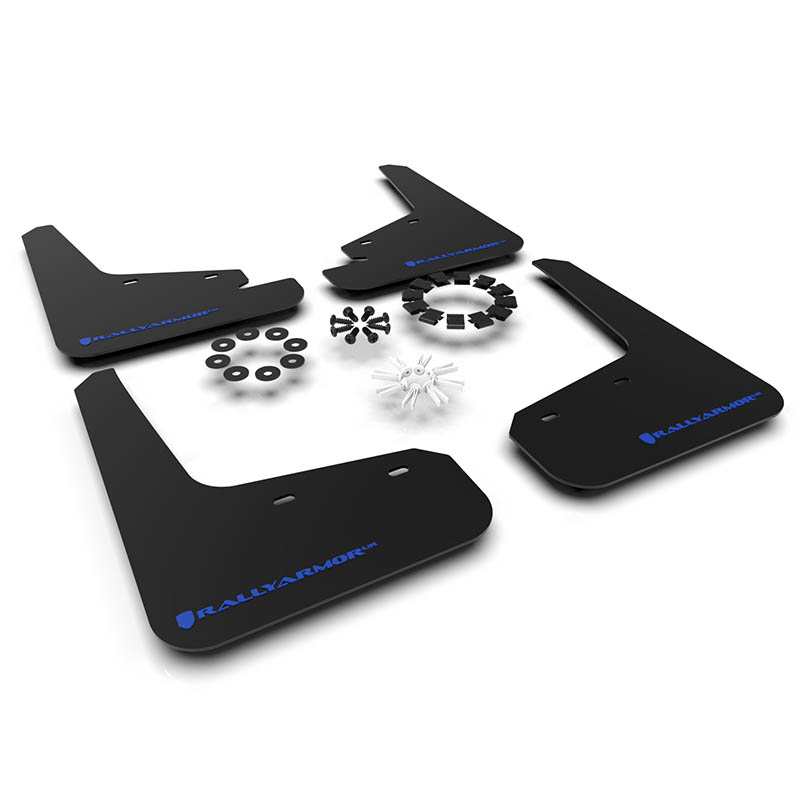 RallyArmor | Black UR Mud Flap Blue Logo - Tesla Model Y 2020-2026