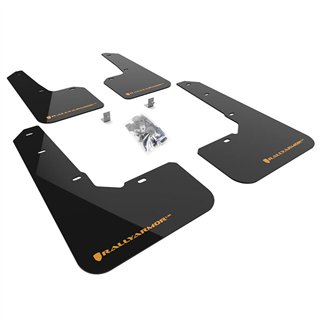 RallyArmor | Black UR Mud Flap Orange Logo - Outback Wilderness 2022-2025