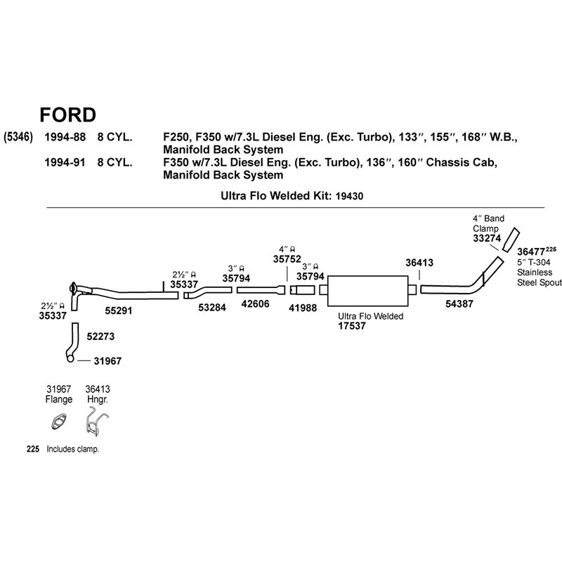 Dynomax | DynoMax Ultra-Flo Welded Muffler - Chevrolet / Ford / GMC 6.0L / 8.1L 2005-2007