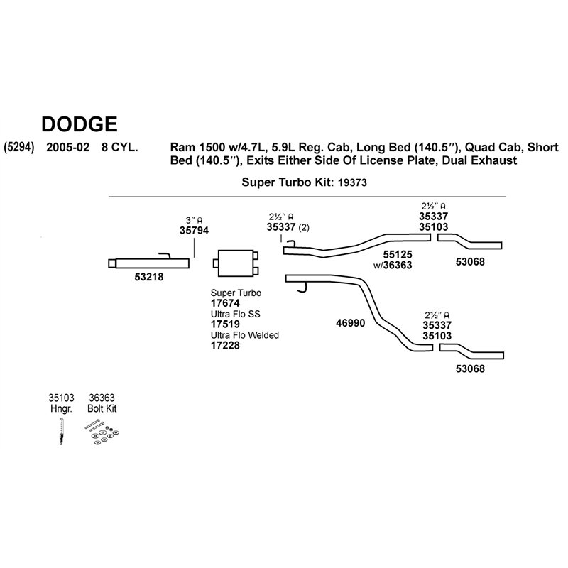 Dynomax | Exhaust Pipe Spout - Ram 1500 2003