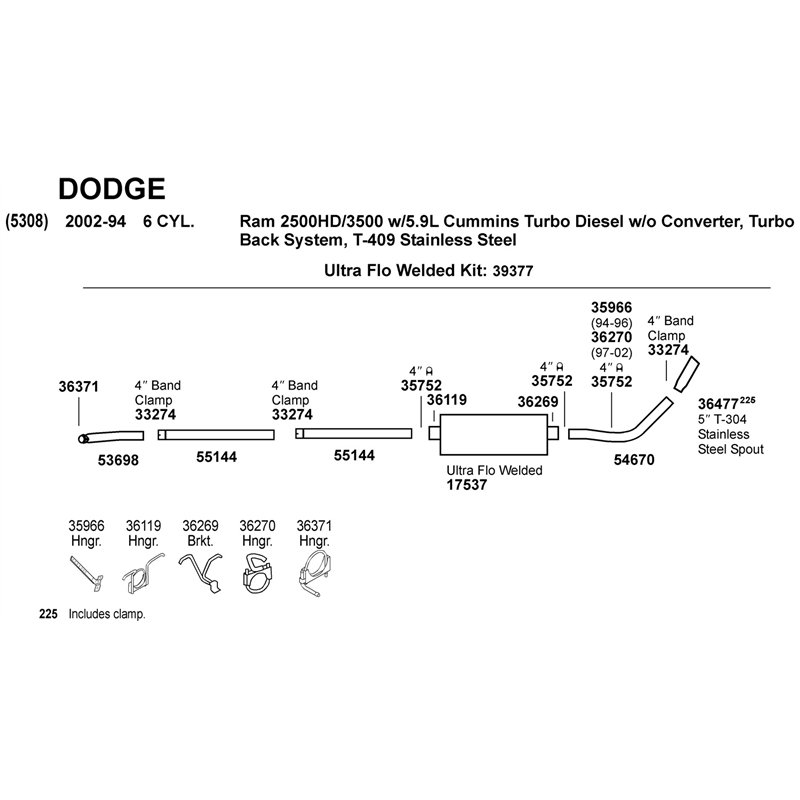 Dynomax | Exhaust Pipe Spout - Ram 1500 2003