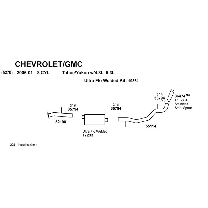 Dynomax | Exhaust Tail Pipe - Cadillac / Chevrolet / GMC 2001-2006