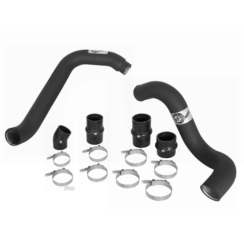 aFe Power | BladeRunner 3 IN Aluminum Hot and Cold Charge Pipe Kit Black - Excursion / F-250 / F-350 6.0L 2003-2007