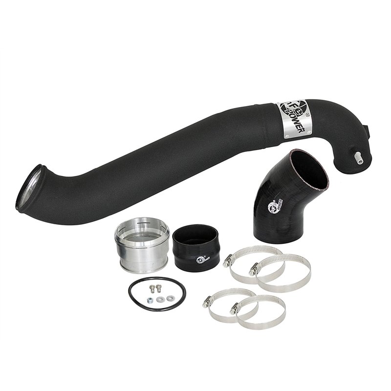 aFe Power | BladeRunner 3-1/2 IN to 3 IN Aluminum Cold Charge Pipe Black - F-150 3.5T 2018-2020