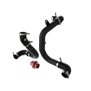 aFe Power | BladeRunner Aluminum Hot and Cold Charge Pipe Kit Black w/Turbo Muffler Delete - Audi / Volkswagen 2.0T 2015-2021