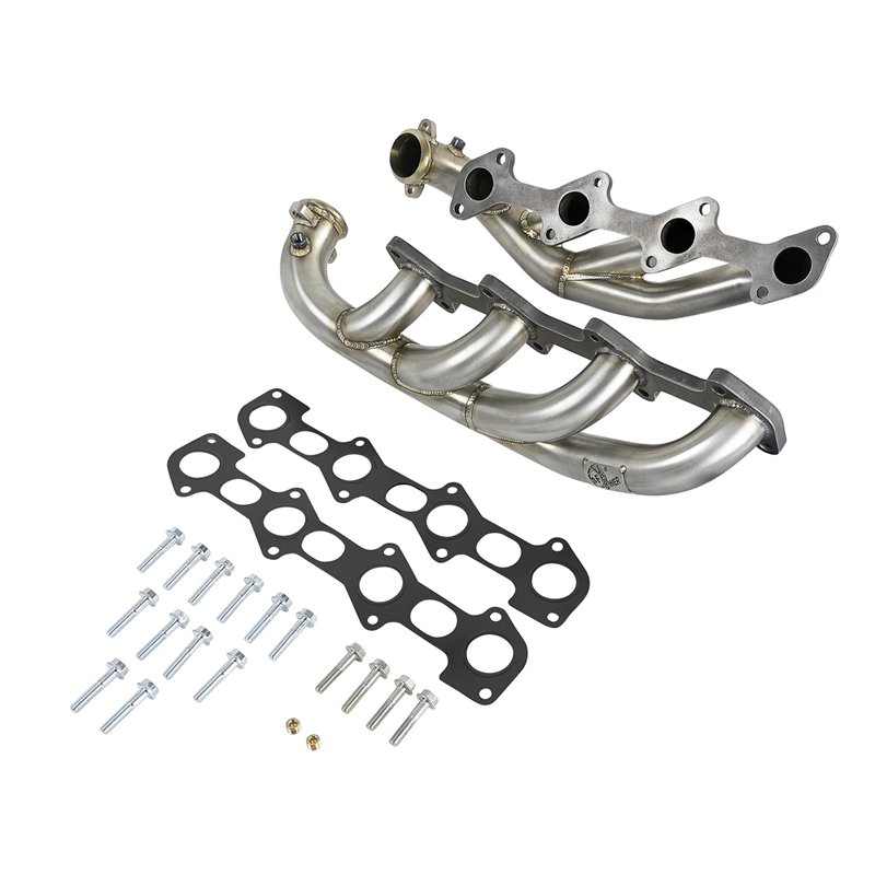 aFe Power | Twisted Steel 1-3/4 IN to 2 IN 304 Stainless Headers - F-250 / F-350 6.0L 2003-2007
