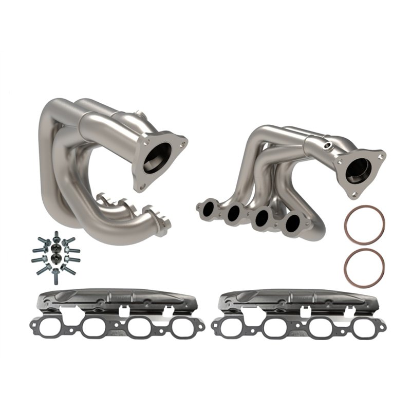 aFe Power | Twisted Steel 1-7/8 IN to 2-3/4 IN 304 Stainless Headers w/Titanium Coat Finish - Corvette 6.2L 2020-2025
