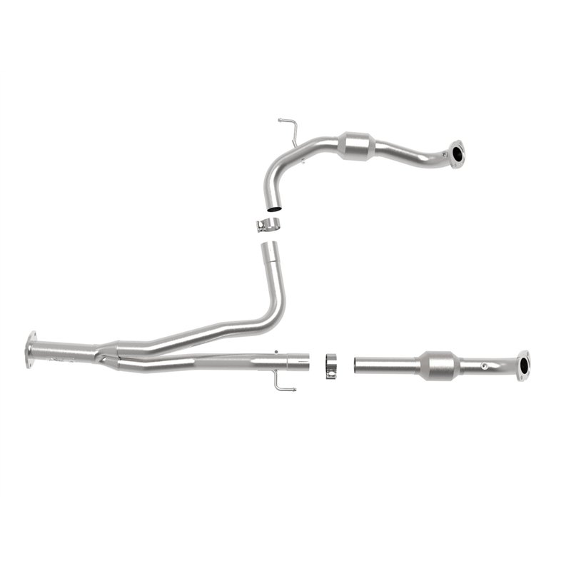 aFe POWER | Twisted Steel Y-Pipe 2-1/4 to 2-1/2in 409 SS w/Cat - Tacoma 3.5L 2016-2019