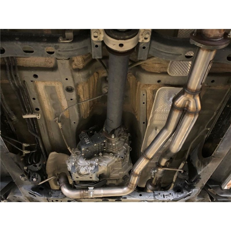 aFe POWER | Twisted Steel Y-Pipe 2-1/4 to 2-1/2in 409 SS w/Cat - Tacoma 3.5L 2016-2019