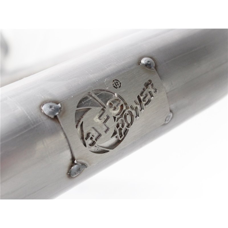 aFe Power | Twisted Steel 2 IN to 2-1/2 IN 409 Stainless Steel Street Series Y-Pipe - Wrangler (JK) / Wrangler (JL) 3.6L 2012-20
