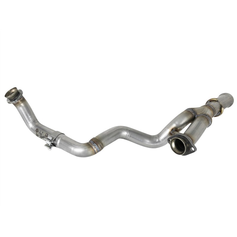 aFe Power | Twisted Steel 2-1/4 IN to 2-1/2 IN 409 Stainless Steel Street Series Y-Pipe - Gladiator / Wrangler (JL) 3.6L 2018-20