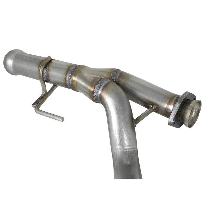 aFe Power | Twisted Steel 2-1/4 IN to 2-1/2 IN 409 Stainless Steel Street Series Y-Pipe - Gladiator / Wrangler (JL) 3.6L 2018-20
