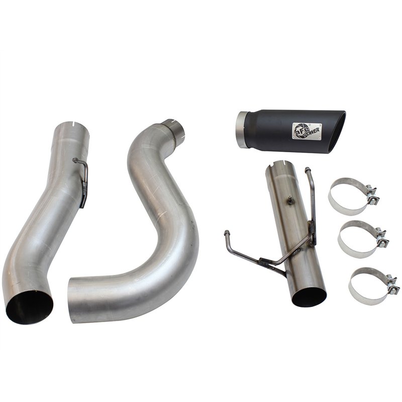 aFe Power | ATLAS 5 IN Aluminized Steel DPF-Back Exhaust System w/Black Tip - Ram 2500 / 3500 6.7L 2013-2018