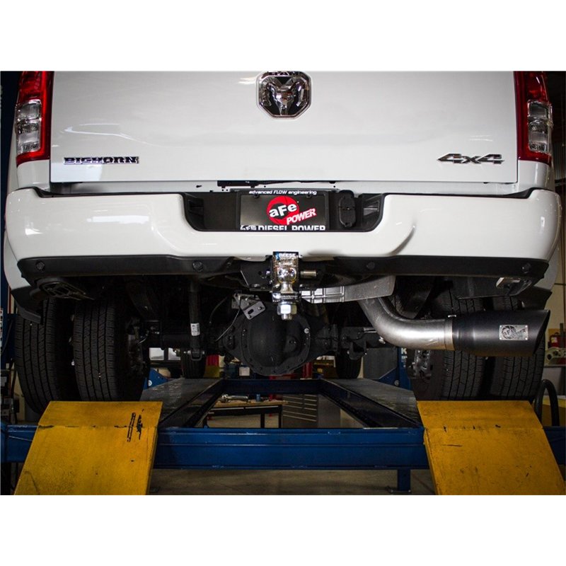 aFe Power | ATLAS 5 IN Aluminized Steel DPF-Back Exhaust System w/Black Tip - Ram 2500 / 3500 6.7L 2019-2025