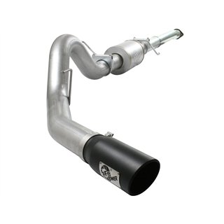 aFe Power | ATLAS 4 IN Aluminized Steel Cat-Back Exhaust System w/Muffler/Black Tip - F-150 3.5T 2011-2014