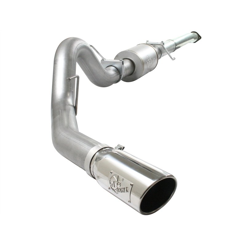 aFe Power | ATLAS 4 IN Aluminized Steel Cat-Back Exhaust System w/Muffler/Polished Tip - F-150 3.5T 2011-2014